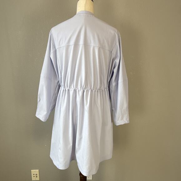 Lululemon Womens WovenAir Snap Button Front Dress Size 4 Heathered Pastel Blue - Picture 7 of 12